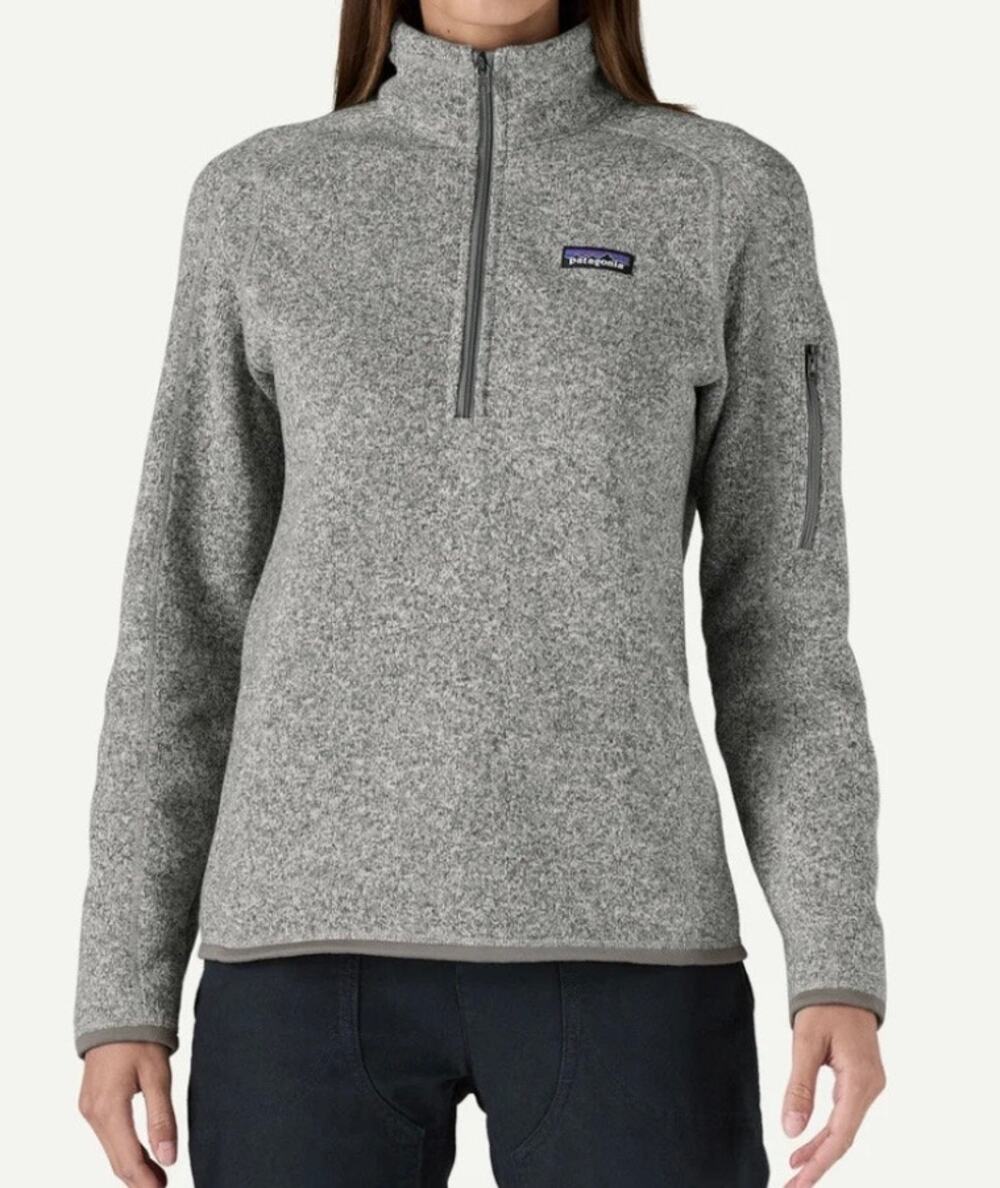 PATAGONIA 1/4 Zip Better Sweater Fleece Pullover Sz Large Heather Gray